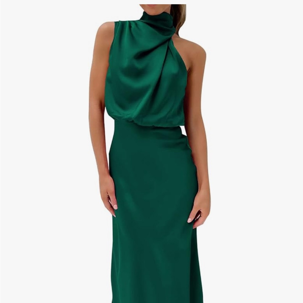 Women Sleeveless Mock Neck Cocktail Dress